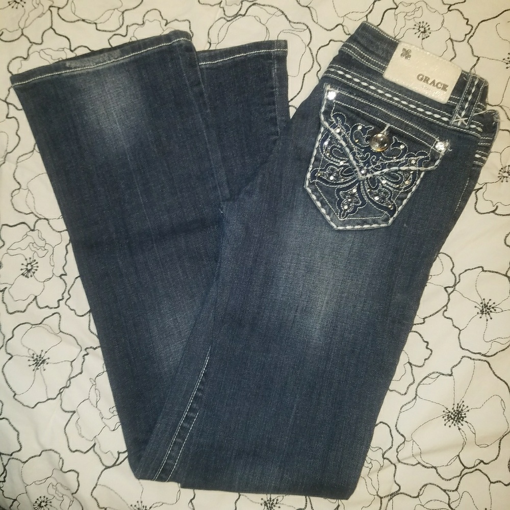 Rhinestone Grace in LA Distressed Jeans